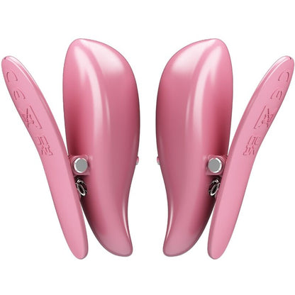 PRETTY LOVE - CAILEY NIPPLE CLIPS 10 VIBRATIONS REMOTE CONTROL PINK