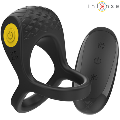 Intense - Alex Double Vibrador Ring Black 10 Vibracions