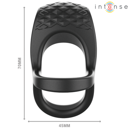 Intense - Alex Double Vibrador Ring Black 10 Vibracions