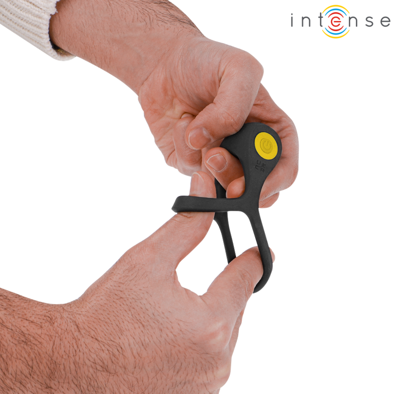 Intense - Alex Double Vibrador Ring Black 10 Vibracions