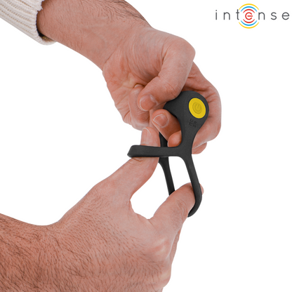 Intense - Alex Double Vibrador Ring Black 10 Vibracions