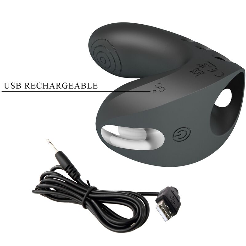 PRETTY LOVE - CAMELLIA FINGER VIBRATOR 7 VIBRATIONS BLACK