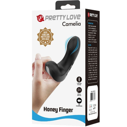 PRETTY LOVE - CAMELLIA FINGER VIBRATOR 7 VIBRATIONS BLACK