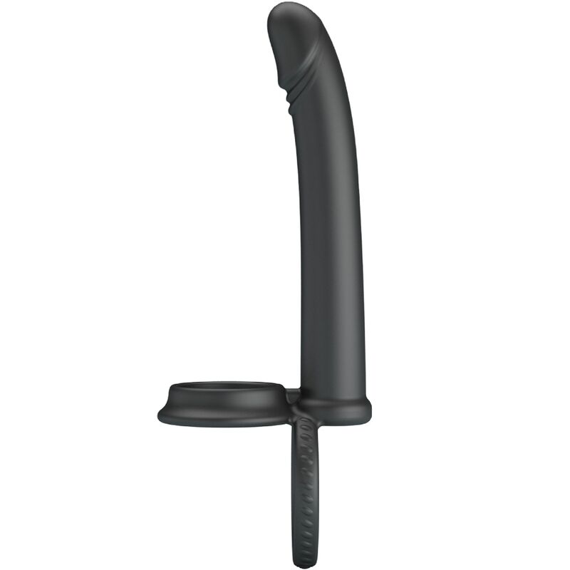 Pretty Love - Moisès Ring Double Penis per a la penetració negra