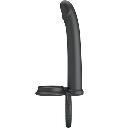 Pretty Love - Moisès Ring Double Penis per a la penetració negra