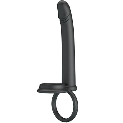 PRETTY LOVE - MOSES DOUBLE PENIS RING FOR WOMEN, BLACK PENETRATION