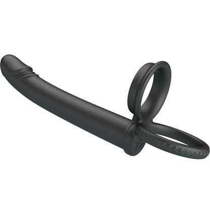 PRETTY LOVE - MOSES DOUBLE PENIS RING FOR WOMEN, BLACK PENETRATION