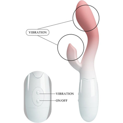 PRETTY LOVE - BRIGHTY VIBRADOR PONTO G + ESTIMULADOR DE CLITÓRIS 30 VIBRAÇÕES ROSA