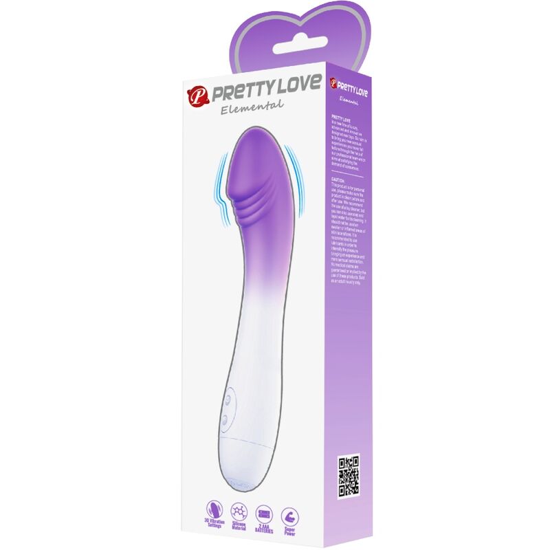 PRETTY LOVE - ELEMENTAL VIBRADOR PUNTO G 30 VIBRACIONES MORADO