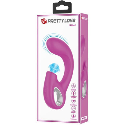PRETTY LOVE - SIBEL G-SPOT VIBRATOR + CLITORAL STIMULATOR 10 VIBRATIONS PURPLE