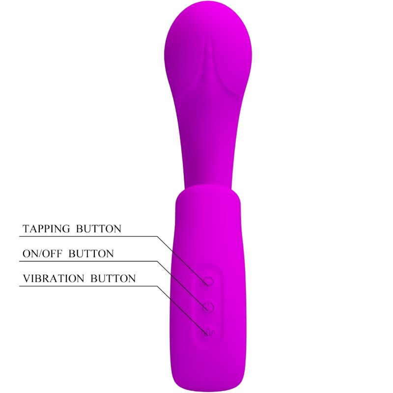 PRETTY LOVE - SIBEL G-SPOT VIBRATOR + CLITORAL STIMULATOR 10 VIBRATIONS PURPLE