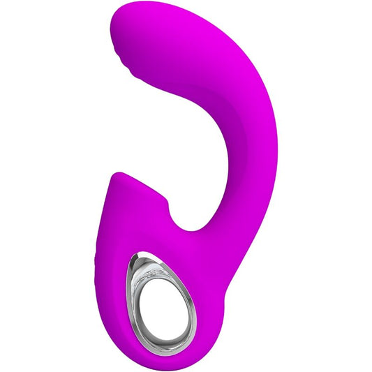 PRETTY LOVE - SIBEL G-SPOT VIBRATOR + CLITORAL STIMULATOR 10 VIBRATIONS PURPLE