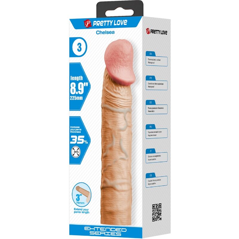 PRETTY LOVE - CHELSEA PENIS SLEEVE WITH 7.6 CM NATURAL EXTENSION