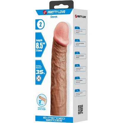 PRETTY LOVE - DEREK DILATA O PÉNIS COM EXTENSÃO DE 7.6 CM MULATO