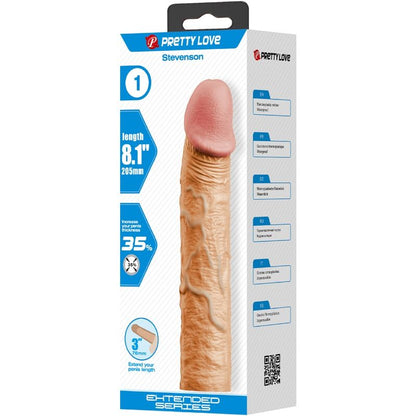 PRETTY LOVE - STEVENSON PENIS SLEEVE WITH 7.6 CM NATURAL EXTENSION