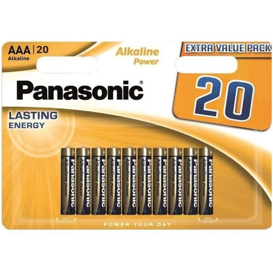 PANASONIC - BRONZE PILHA ALCALINA AAA LR03 BLISTER*20