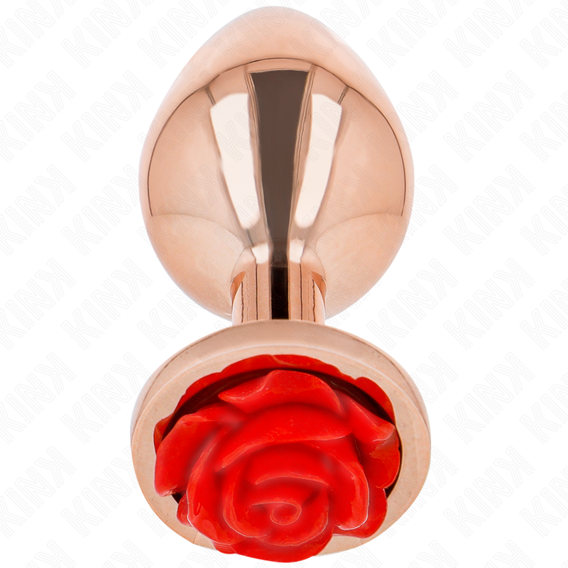 KINK - ROSE GOLD ROSE RED ANAL PLUG S