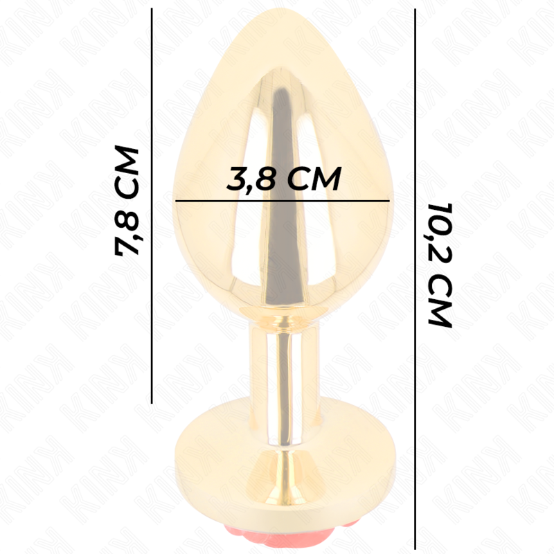 KINK - GOLD ROSE RED ANAL PLUG SIZE L