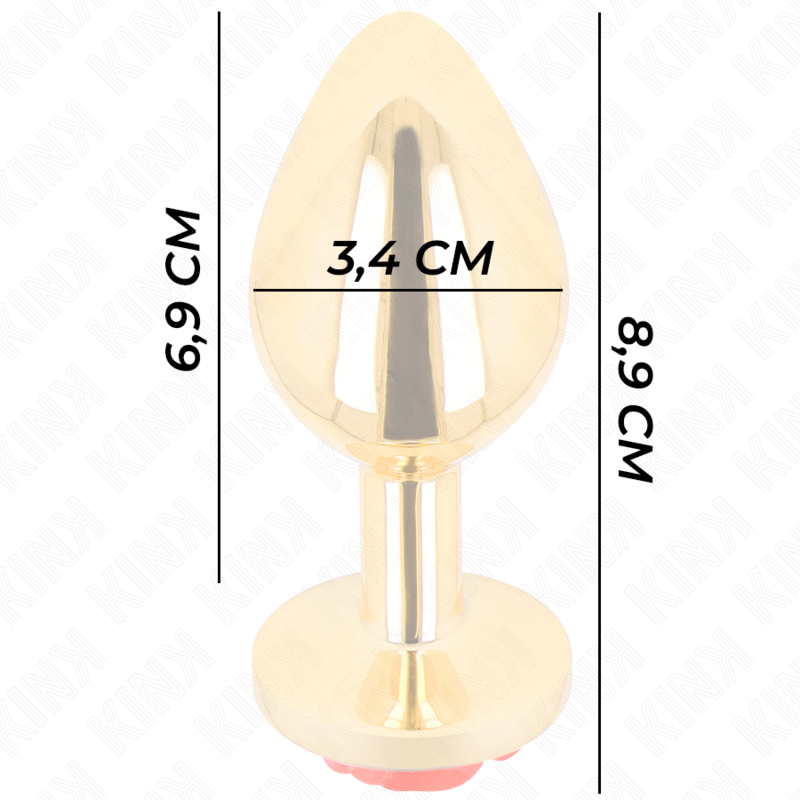 KINK - GOLD ROSE RED ANAL PLUG SIZE M