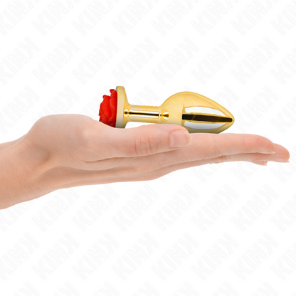 KINK - GOLD ROSE RED ANAL PLUG SIZE M