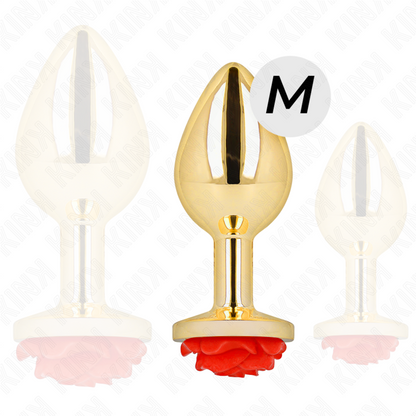 KINK - GOLD ROSE RED ANAL PLUG SIZE M