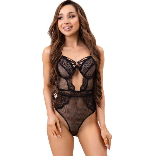 LIVCO CORSETTI FASHION - PAULA LC 20209 BODY WITH BLACK LACE TRIM L/XL