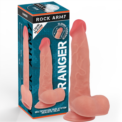 ROCKARMY - RANGER DILDO REALISTIC DUAL DENSITY LIQUID SILICONE 22 CM -O- 3.6 CM