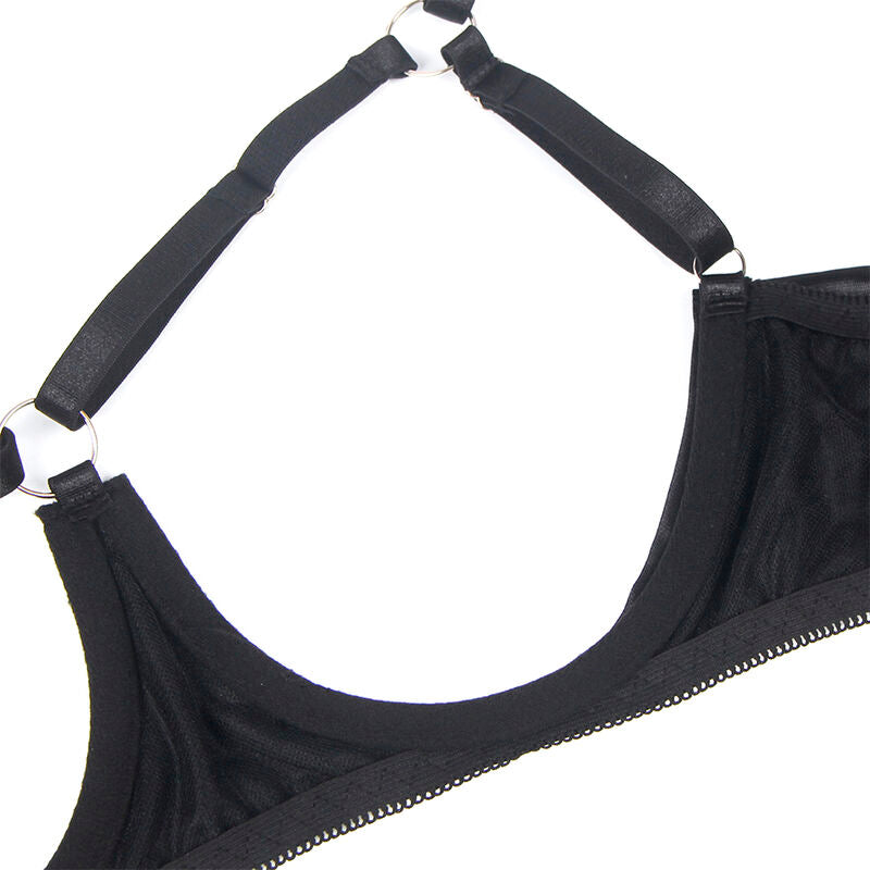 SUBBLIME - 955199 SET ADJUSTABLE BLACK BOW BRA S/M