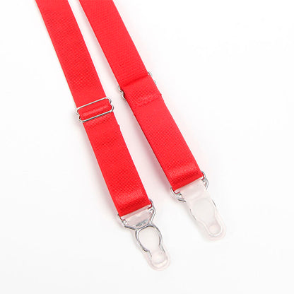 SUBBLIME - 955250 BONDAGE RED BRA WITH GARTER BELT SET S/M