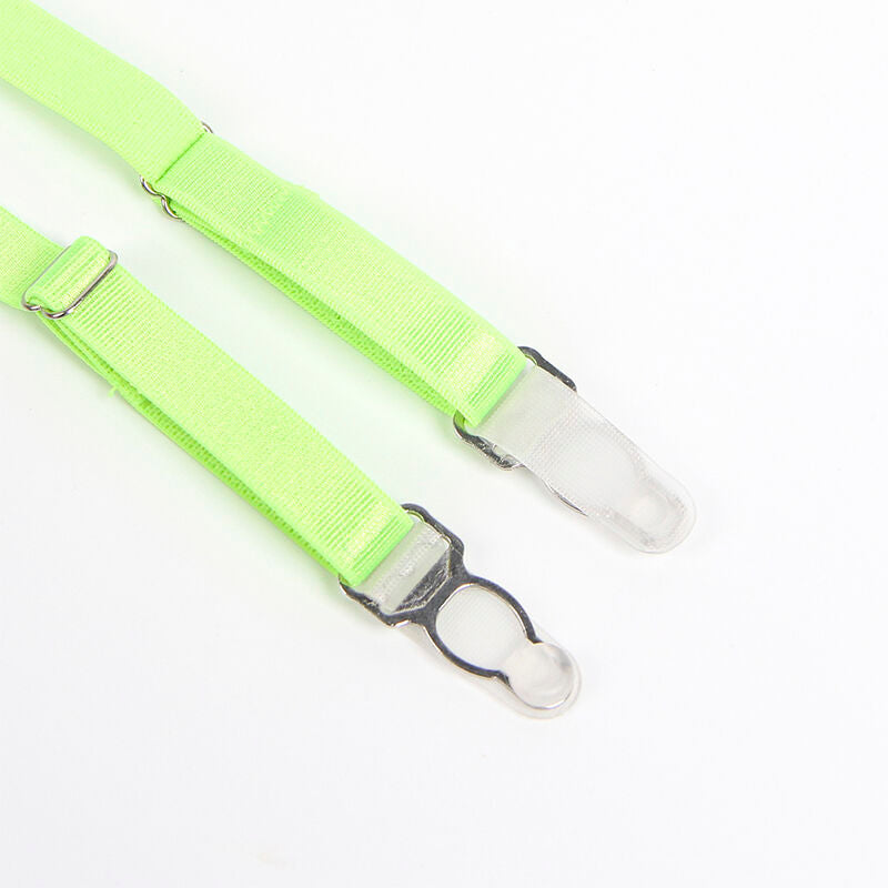 SUBBLIME - 955311 SET SUJETADOR CON ENCAJE Y LIGUEROS VERDE Y AZUL S/M