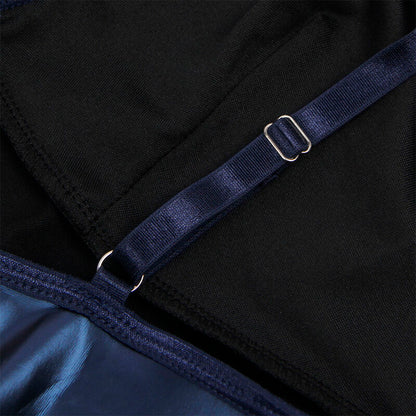 SUBBLIME - 955410 BLUE LEATHER STRAPS DRESS S/M