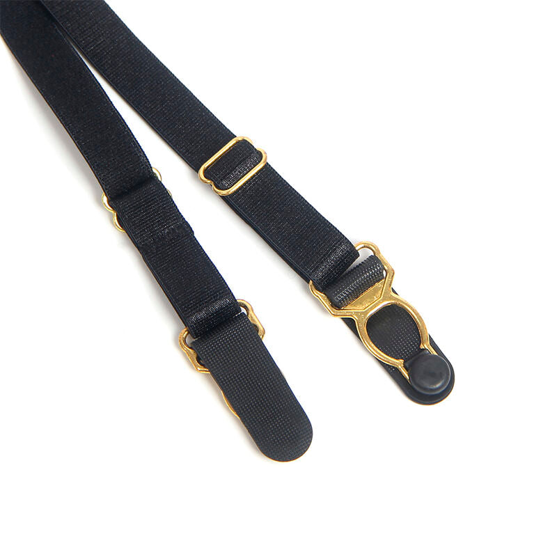 SUBBLIME - 955458 BLACK LEATHER ZIPPERED BODYSUIT S/M