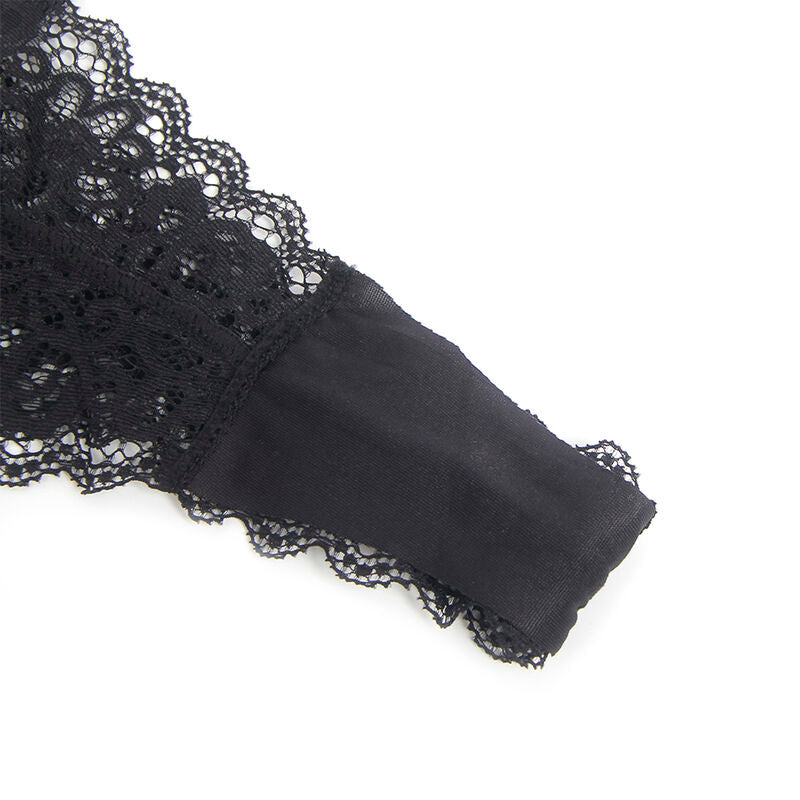 SUBBLIME - 955465 BLACK LEATHER ZIP-UP BODYSUIT L/XL