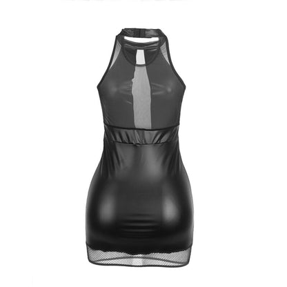 SUBBLIME - 955489 HALTER NECK DRESS WITH SHEER DETAILS BLACK L/XL