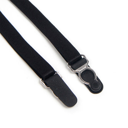 SUBBLIME - 955496 LACE BODYSUIT WITH TIES AND GARTER S/M BLACK S/M