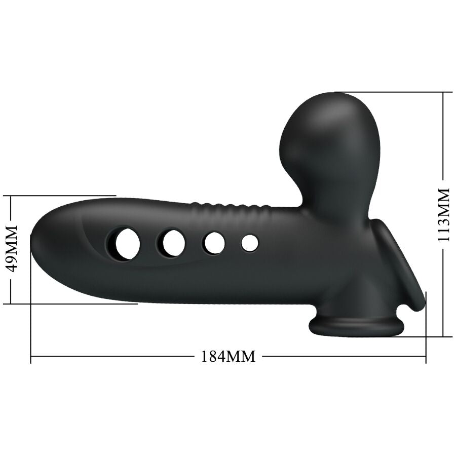PRETTY LOVE - CRANE INFLATABLE PENIS SLEEVE BLACK