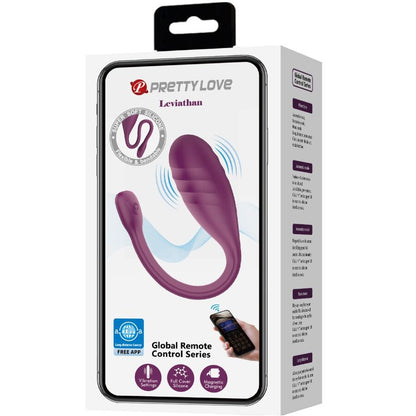 PRETTY LOVE - LEVIATHAN APP-CONTROLLED VIBRATOR PURPLE