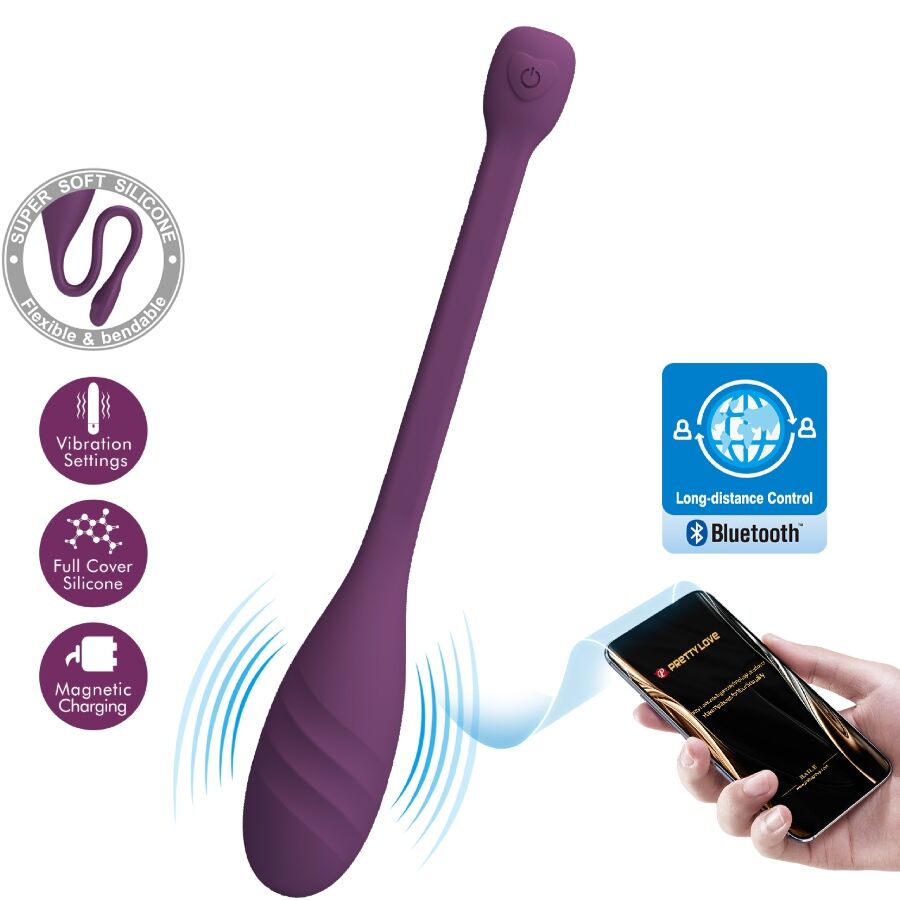 PRETTY LOVE - LEVIATHAN APP-CONTROLLED VIBRATOR PURPLE