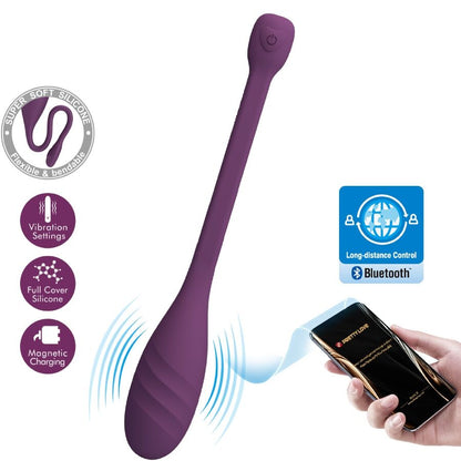 PRETTY LOVE - LEVIATHAN APP-CONTROLLED VIBRATOR PURPLE