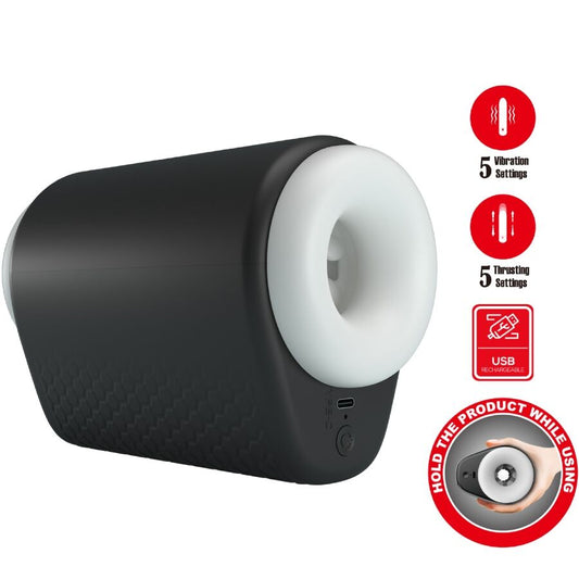 PRETTY LOVE - DJ GIRL MALE MASTURBATOR WITH VIBRATION 5 SETTINGS BLACK