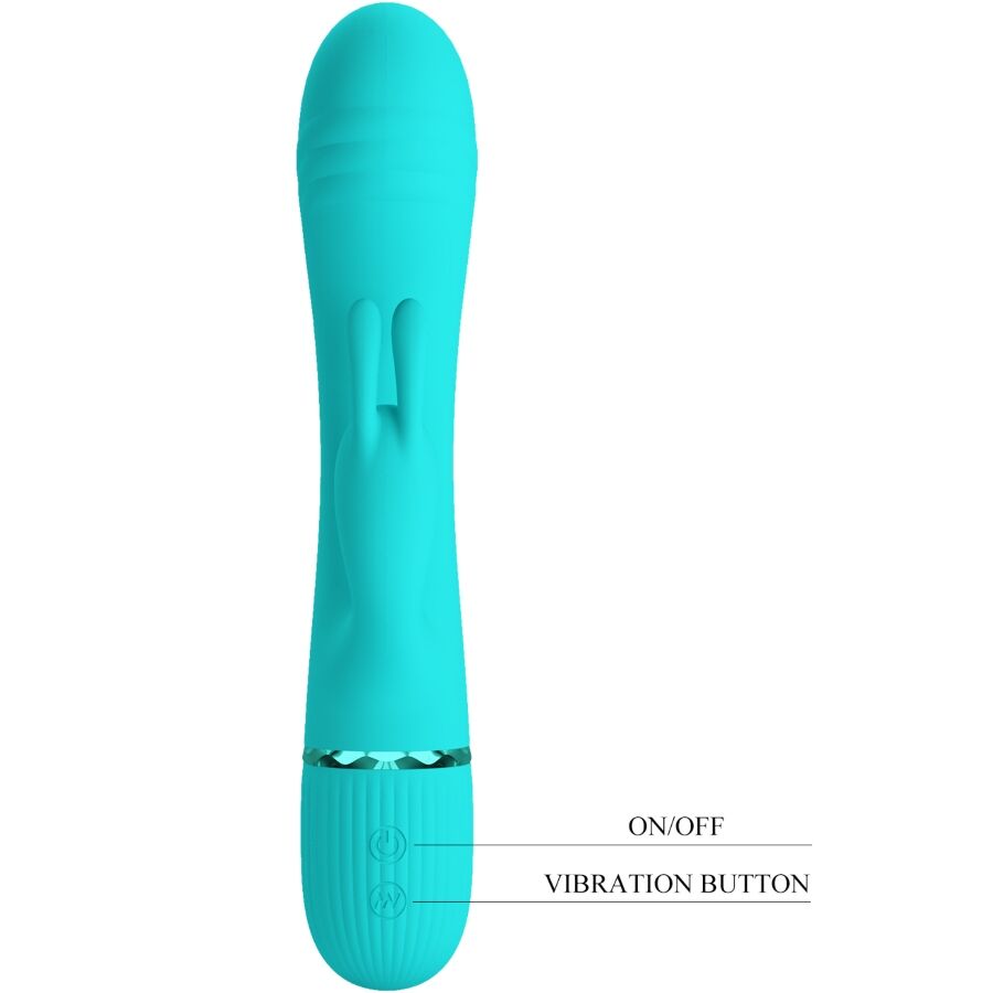 PRETTY LOVE - SCOCCO RABBIT TURQUOISE VIBRATOR