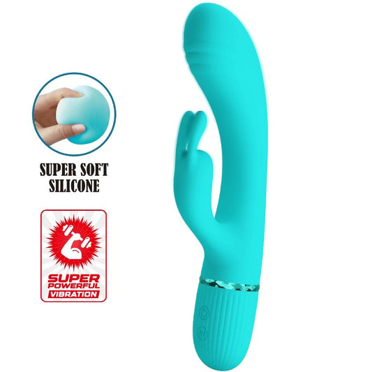 PRETTY LOVE - SCOCCO RABBIT TURQUOISE VIBRATOR
