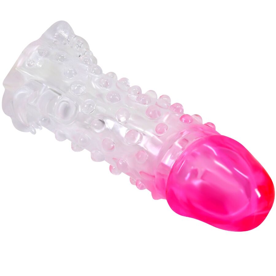 PRETTY LOVE - WILFORD REALISTIC ENLARGEMENT SHEATH WITH EMBOSSED PINK PENIS