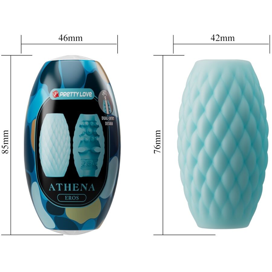 PRETTY LOVE - ATHENA EROS MASTURBADOR MASCULINO SILICONA CELESTE