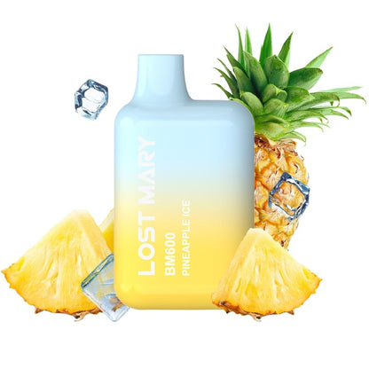 LOST MARY - (PACK PROFESIONAL EXPOSITOR - 10 UNIDADES) BM600 VAPER NICOTINA 2% DESECHABLE SABOR PIÑA HELADA