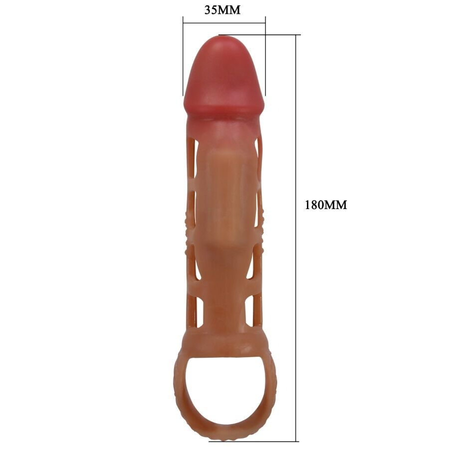 PRETTY LOVE - PRESTON 18CM VIBRATING PENIS SLEEVE