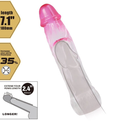 PRETTY LOVE - NERON REALISTIC 6 CM ENLARGEMENT SHEATH FOR PINK PENIS