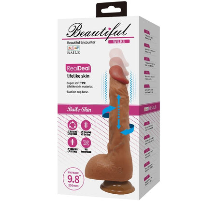 DANCE - BEAUTIFUL WILKS REALISTIC VIBRATOR WITH 5 SETTINGS 25 CM MULATTO