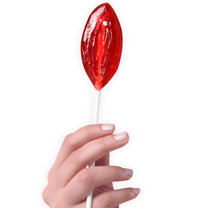 SECRETPLAY - ASSORTED DISPLAY OF STRAWBERRY VAGINA LOLLIPOPS, 40 UNITS