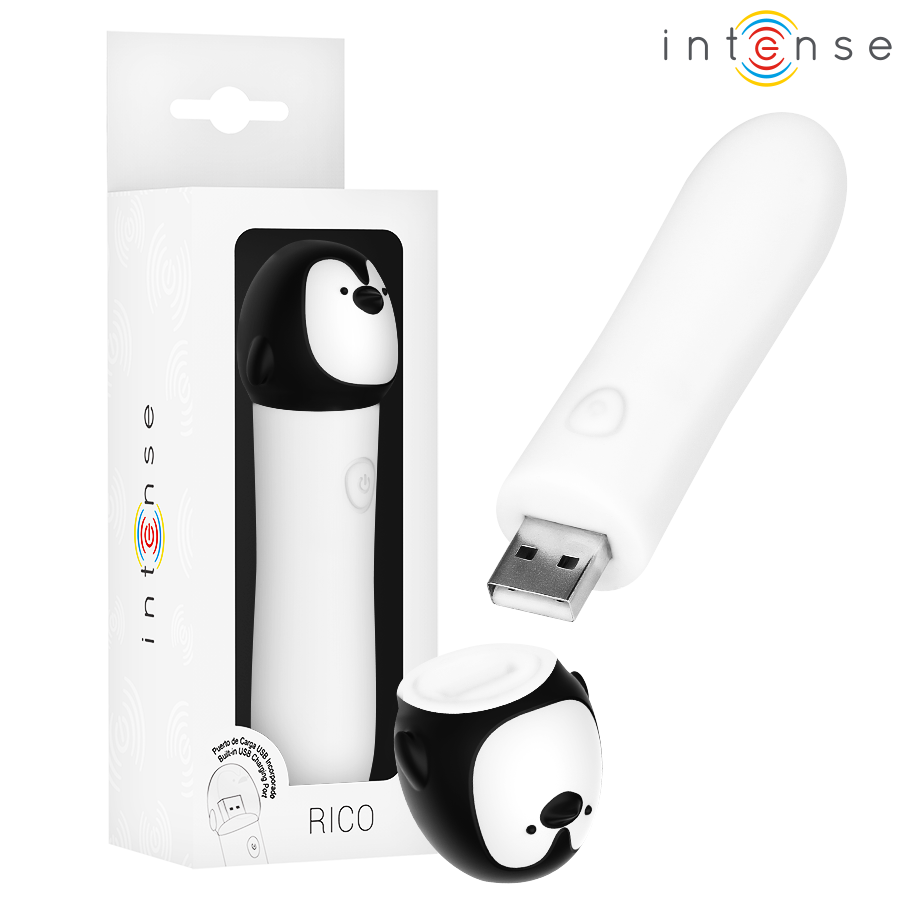 INTENSE - RICO BULLET VIBRATING PENGUIN USB RECHARGEABLE 10 X 2.2 CM